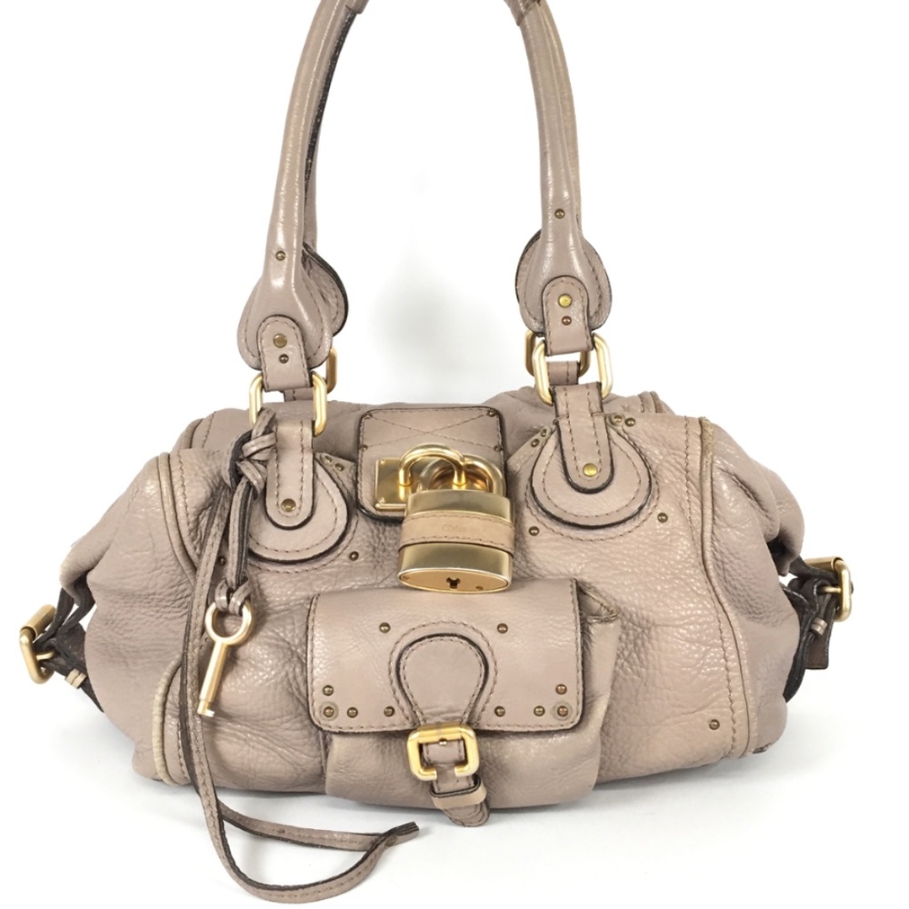 Authentic Chloe Paddington Leather Handbag w/Cadena, Key  03-09-51-5191